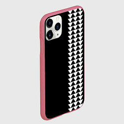 Чехол iPhone 11 Pro матовый Джейсон Момоа тату узор, цвет: 3D-малиновый — фото 2