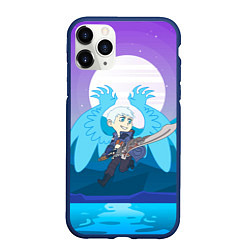 Чехол iPhone 11 Pro матовый Nero anime, цвет: 3D-тёмно-синий