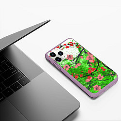 Чехол iPhone 11 Pro матовый Сакура Sakura Z, цвет: 3D-сиреневый — фото 2