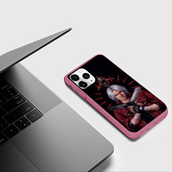 Чехол iPhone 11 Pro матовый Saint Dante, цвет: 3D-малиновый — фото 2