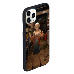 Чехол iPhone 11 Pro матовый Girl with crab, цвет: 3D-черный — фото 2