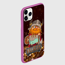 Чехол iPhone 11 Pro матовый Valheim мультяшный викинг, цвет: 3D-фиолетовый — фото 2