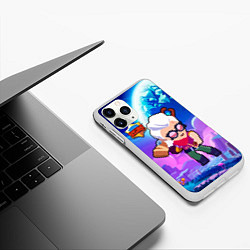 Чехол iPhone 11 Pro матовый Белль Belle Brawl Stars, цвет: 3D-белый — фото 2