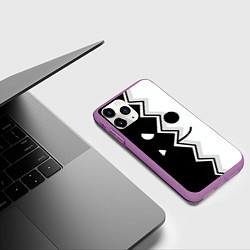 Чехол iPhone 11 Pro матовый Geometry Dash: Fondo, цвет: 3D-фиолетовый — фото 2