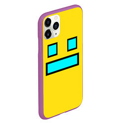 Чехол iPhone 11 Pro матовый Geometry Dash: Smile, цвет: 3D-фиолетовый — фото 2
