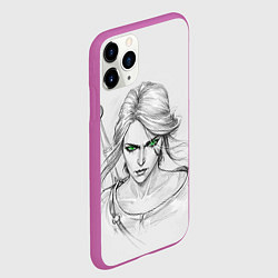 Чехол iPhone 11 Pro матовый Цири, цвет: 3D-фиолетовый — фото 2