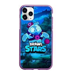 Чехол iPhone 11 Pro матовый Сквик Squeak Brawl Stars, цвет: 3D-фиолетовый