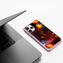 Чехол iPhone 11 Pro матовый Path of Exile Fire Demon Z, цвет: 3D-розовый — фото 2