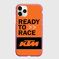 Чехол iPhone 11 Pro матовый KTM READY TO RACE Z, цвет: 3D-малиновый