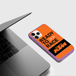 Чехол iPhone 11 Pro матовый KTM READY TO RACE Z, цвет: 3D-фиолетовый — фото 2