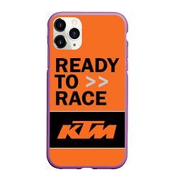 Чехол iPhone 11 Pro матовый KTM READY TO RACE Z, цвет: 3D-фиолетовый