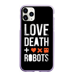 Чехол iPhone 11 Pro матовый Love Death Robots, цвет: 3D-светло-сиреневый