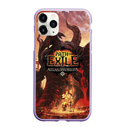 Чехол iPhone 11 Pro матовый Path of Exile, цвет: 3D-светло-сиреневый