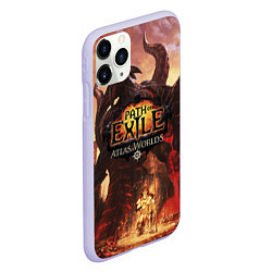 Чехол iPhone 11 Pro матовый Path of Exile, цвет: 3D-светло-сиреневый — фото 2