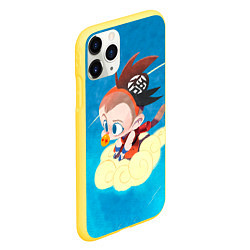 Чехол iPhone 11 Pro матовый Baby Goku, цвет: 3D-желтый — фото 2