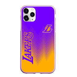 Чехол iPhone 11 Pro матовый LOS ANGELES LAKERS ЛЕЙКЕРС