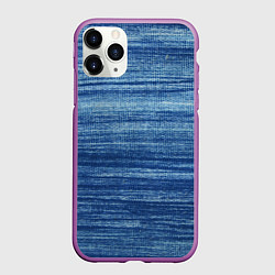 Чехол iPhone 11 Pro матовый Texture Denim, цвет: 3D-фиолетовый