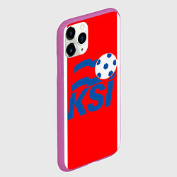 Чехол iPhone 11 Pro матовый Сборная Исландии, цвет: 3D-фиолетовый — фото 2