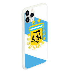 Чехол iPhone 11 Pro матовый Сборная Аргентины спина, цвет: 3D-белый — фото 2
