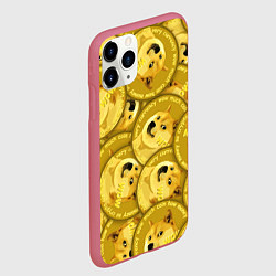 Чехол iPhone 11 Pro матовый DOGECOIN DOGE ДОГИКОИН, цвет: 3D-малиновый — фото 2