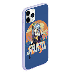 Чехол iPhone 11 Pro матовый Shiro princess, цвет: 3D-светло-сиреневый — фото 2