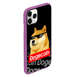 Чехол iPhone 11 Pro матовый DOGECOIN DOGE ДОГИКОИН, цвет: 3D-фиолетовый — фото 2