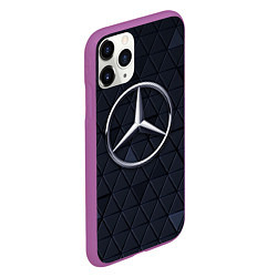 Чехол iPhone 11 Pro матовый MERCEDES BENZ 3D Geometry 3Д, цвет: 3D-фиолетовый — фото 2