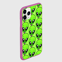 Чехол iPhone 11 Pro матовый Инопланетяне, цвет: 3D-фиолетовый — фото 2