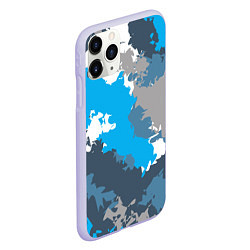 Чехол iPhone 11 Pro матовый Камуфляж ледяной, цвет: 3D-светло-сиреневый — фото 2