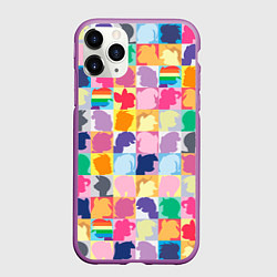Чехол iPhone 11 Pro матовый Команда пони, цвет: 3D-фиолетовый