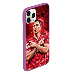 Чехол iPhone 11 Pro матовый Левандовски Lewandowski 9, цвет: 3D-фиолетовый — фото 2