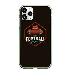 Чехол iPhone 11 Pro матовый Легенда Футбола, цвет: 3D-салатовый