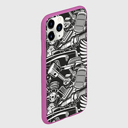 Чехол iPhone 11 Pro матовый Механика Автомобиль, цвет: 3D-фиолетовый — фото 2