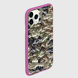 Чехол iPhone 11 Pro матовый Камуфляж для рыбака, цвет: 3D-фиолетовый — фото 2