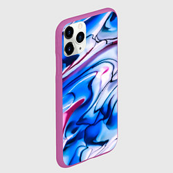 Чехол iPhone 11 Pro матовый ТАЙ ДАЙ ОКЕАН ЧЕРНИЛ, цвет: 3D-фиолетовый — фото 2
