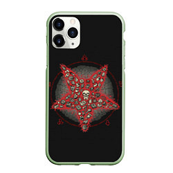 Чехол iPhone 11 Pro матовый Star of Isaac, цвет: 3D-салатовый