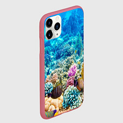 Чехол iPhone 11 Pro матовый Риф, цвет: 3D-малиновый — фото 2
