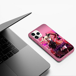 Чехол iPhone 11 Pro матовый ФИШЛЬ GENSHIN IMPACT, цвет: 3D-малиновый — фото 2