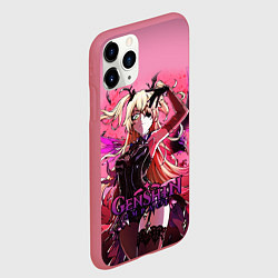 Чехол iPhone 11 Pro матовый ФИШЛЬ GENSHIN IMPACT, цвет: 3D-малиновый — фото 2