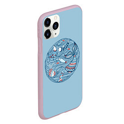 Чехол iPhone 11 Pro матовый Sea Circle, цвет: 3D-розовый — фото 2
