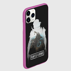 Чехол iPhone 11 Pro матовый Days gone силуэт Дикона, цвет: 3D-фиолетовый — фото 2