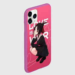 Чехол iPhone 11 Pro матовый Love is war, цвет: 3D-фиолетовый — фото 2