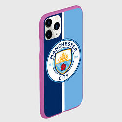 Чехол iPhone 11 Pro матовый МАНЧЕСТЕР СИТИ MANCHESTER, цвет: 3D-фиолетовый — фото 2