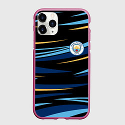 Чехол iPhone 11 Pro матовый МАНЧЕСТЕР СИТИ MANCHESTER, цвет: 3D-малиновый