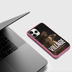 Чехол iPhone 11 Pro матовый RESIDENT EVIL VILLAGE, цвет: 3D-малиновый — фото 2