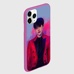 Чехол iPhone 11 Pro матовый Kim Seokjin, цвет: 3D-фиолетовый — фото 2