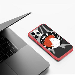 Чехол iPhone 11 Pro матовый BTS Style, цвет: 3D-красный — фото 2