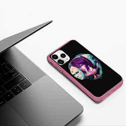 Чехол iPhone 11 Pro матовый Мотоко Арт, цвет: 3D-малиновый — фото 2