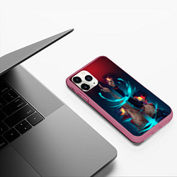 Чехол iPhone 11 Pro матовый Kamina & Simon, цвет: 3D-малиновый — фото 2