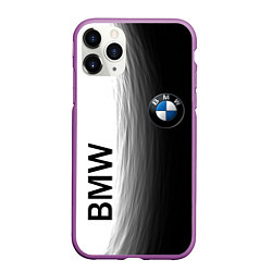 Чехол iPhone 11 Pro матовый Black and White BMW, цвет: 3D-фиолетовый